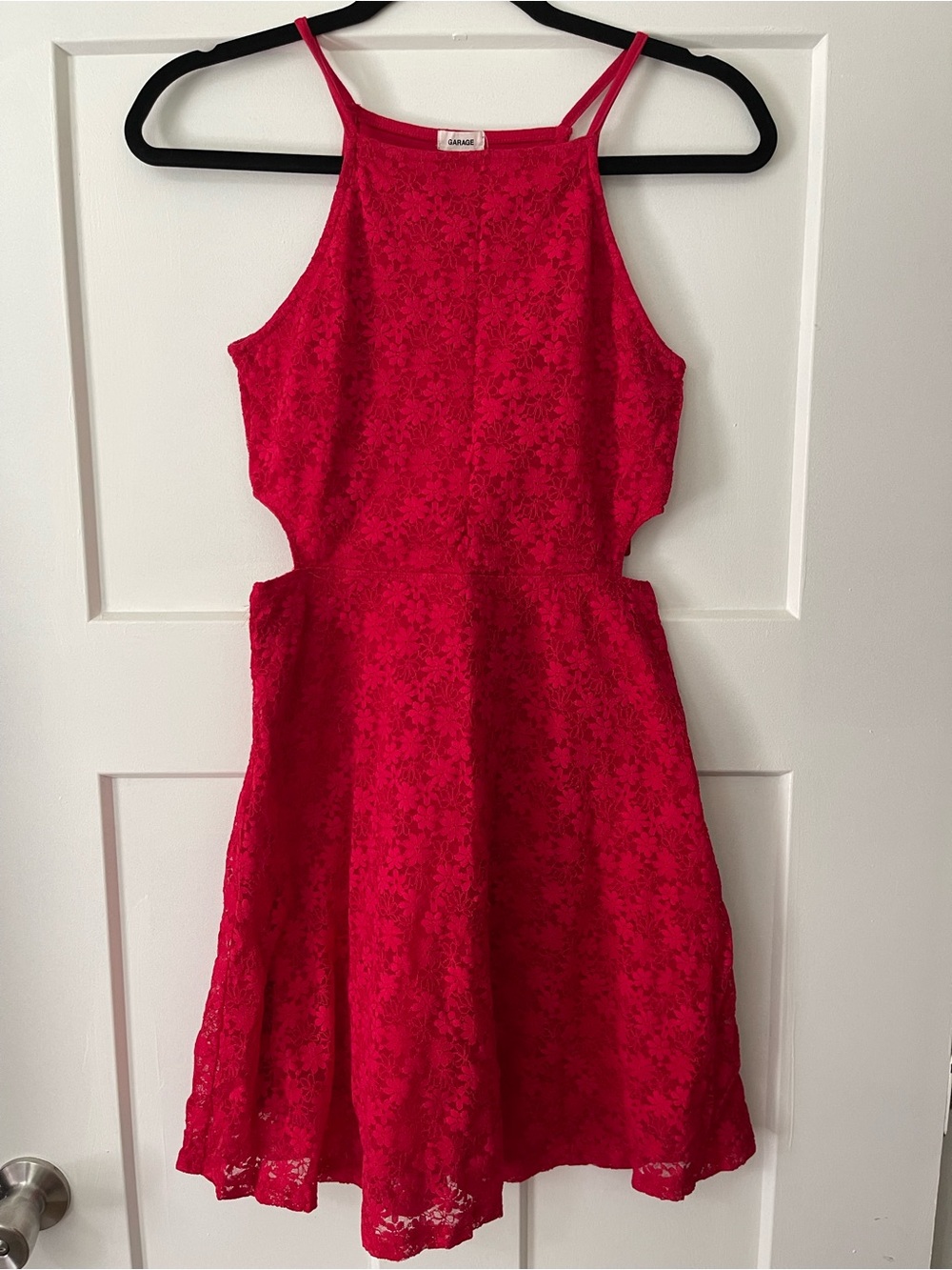 Garage Red Lace Mini Dress